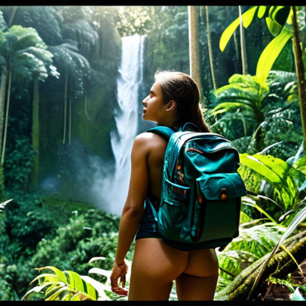 가상현실 여행의 내러티브 개발 - Immersive Rainforest Exploration**

"A fully clothed woman with perfect anatomy explores a lush Braz...