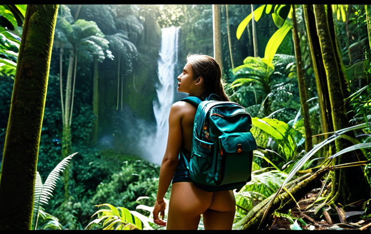 가상현실 여행의 내러티브 개발 - Immersive Rainforest Exploration**

"A fully clothed woman with perfect anatomy explores a lush Braz...