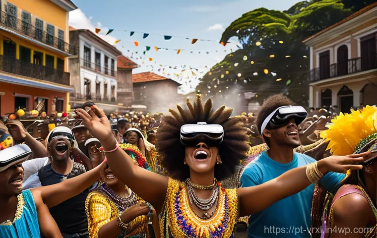 가상현실 여행의 문화적 다양성 - Prompt 1: Vibrant Olinda Carnival through VR**