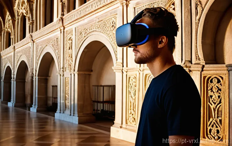 가상현실 여행의 실용적 활용 사례 - **Prompt:** A young adult, in their late 20s, wearing stylish yet comfortable everyday clothes, is c...