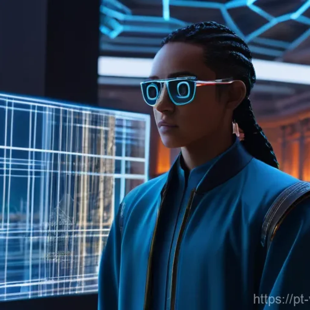 가상현실 여행의 법적 이슈 - **Prompt:** A diverse, fully clothed avatar stands thoughtfully in a vibrant, futuristic virtual Rom...