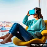 가상현실 여행을 위한 최적의 장소 추천 - **Prompt 1: Virtual Trip Planning in a Cozy Setting**
    "A young woman in her late 20s, with a war...