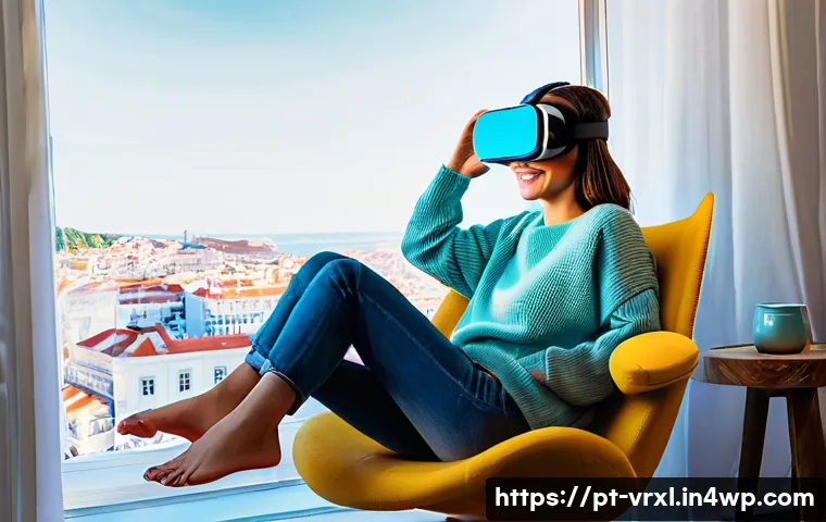 가상현실 여행을 위한 최적의 장소 추천 - **Prompt 1: Virtual Trip Planning in a Cozy Setting**
    "A young woman in her late 20s, with a war...